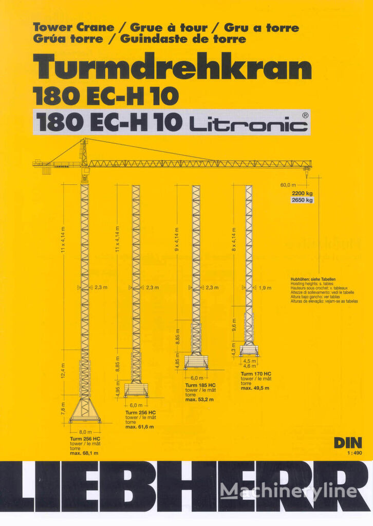 баштовий кран Liebherr 180EC-H10 Litronic