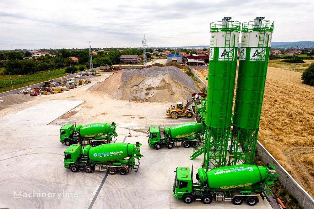 новий бетонний завод Fabo CENTRALE À BÉTON COMPACTE À GODET 100 M3/H | STOCK