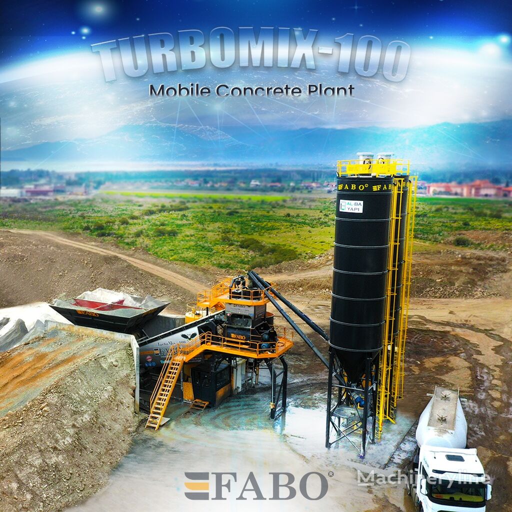 новий бетонний завод Fabo TURBOMIX-100 Cерия Mобильных бетонных установок