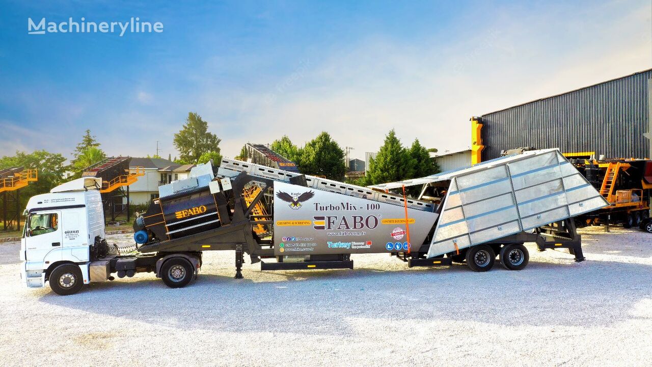 новий бетонний завод Fabo TURBOMIX-100 Mobile Concrete Batching Plant