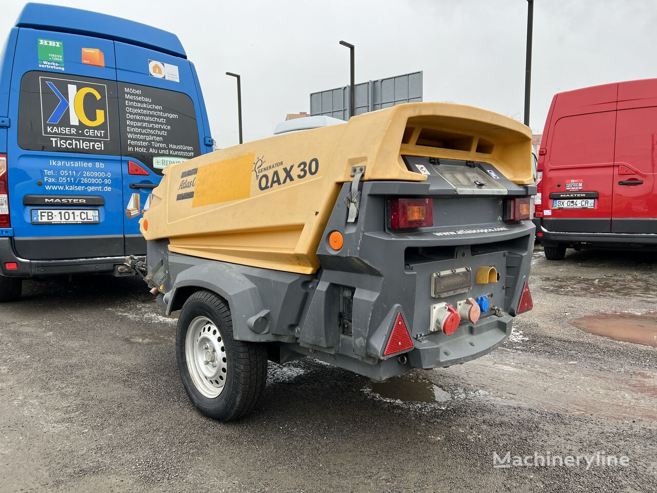 дизельний генератор Atlas Copco QAX30 (24кВт/30кВа) прицеп