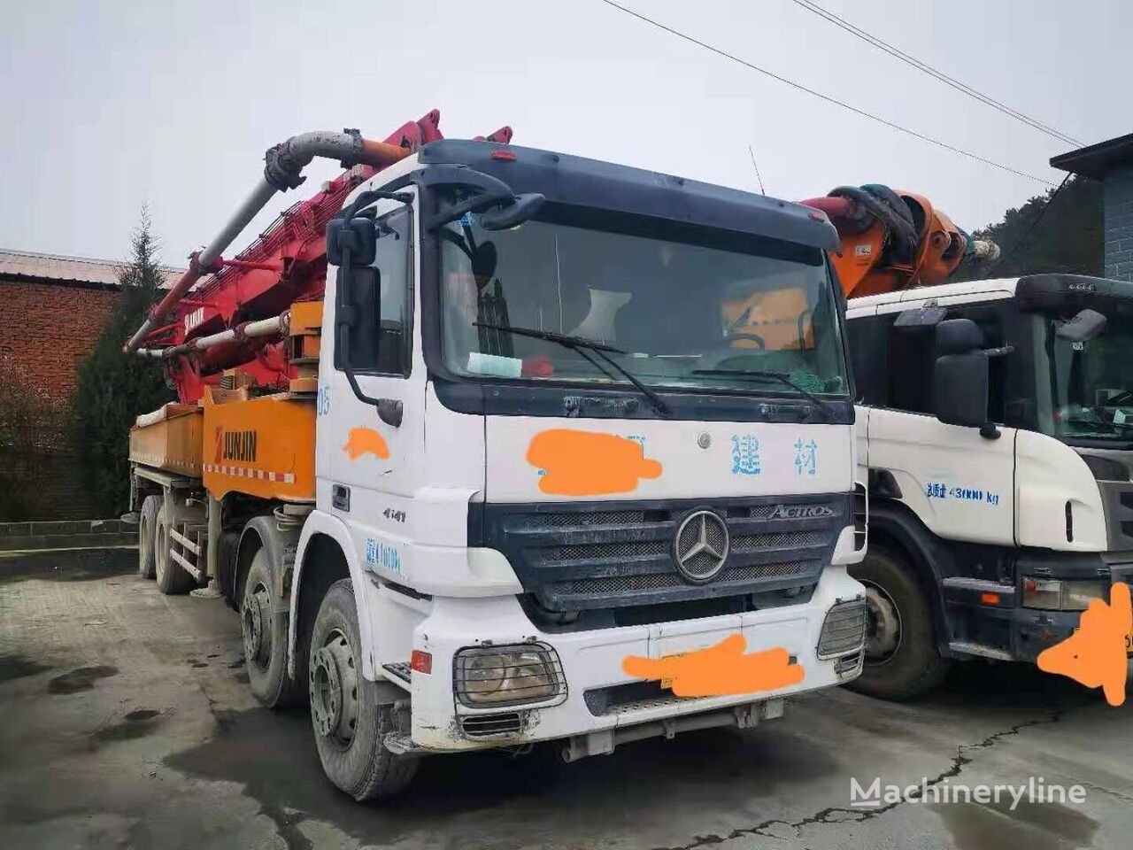 автобетононасос JunJin JJRZ52-5.16MB   на шасси Mercedes-Benz Actros